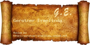 Gerstner Ermelinda névjegykártya